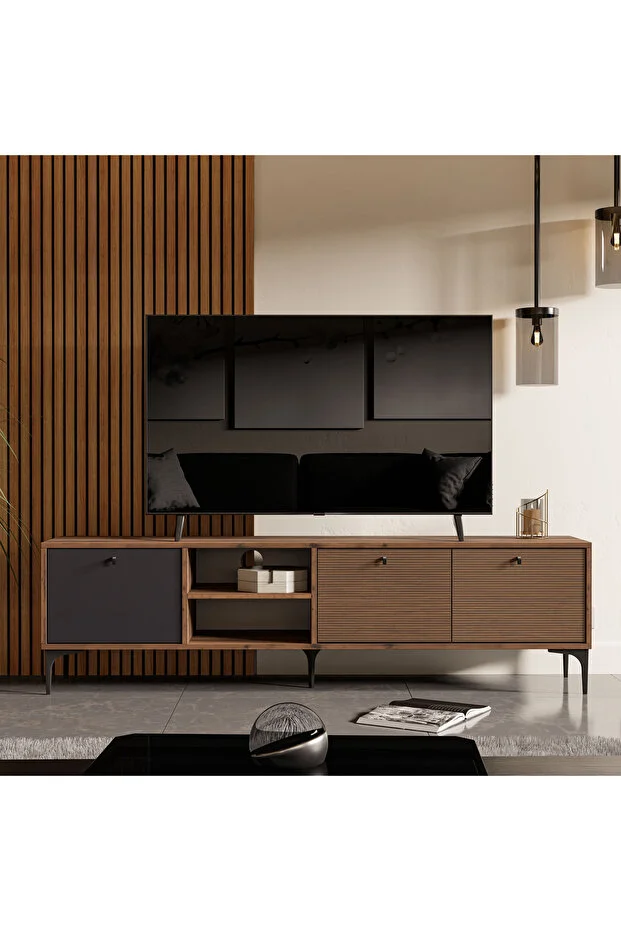 VisionLine TV Ünitesi – Antrasit & Kaplan